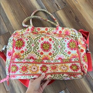 Vera Bradley Metropolitan Folkloric Laptop Travel Weekender